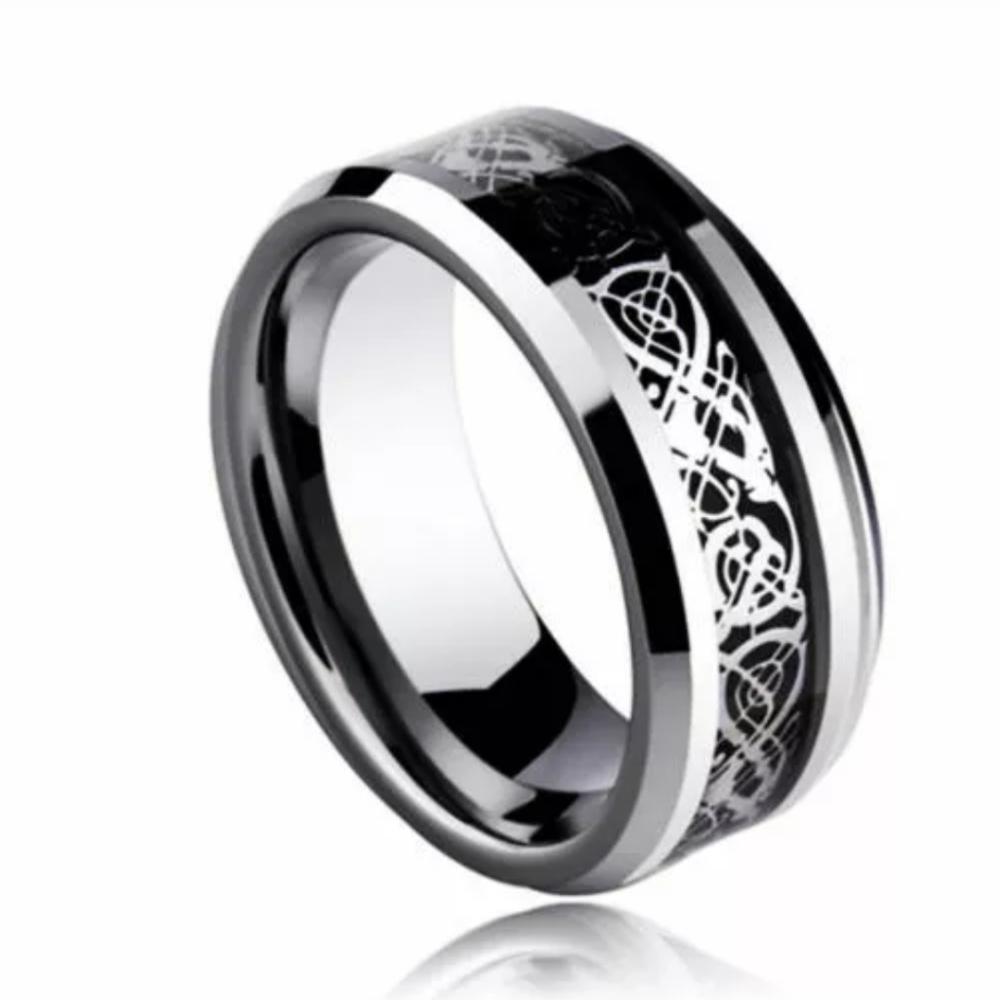 Celtic Tribal Tungsten Ring